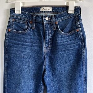 Madewell stovepipe jeans in a classic blue wash